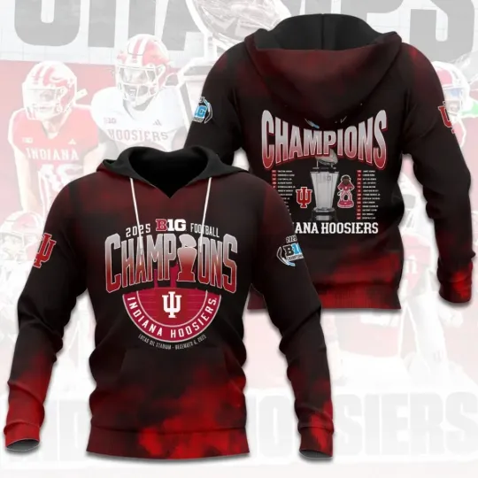 Discover Indiana Football 2025 3D Hoodie
