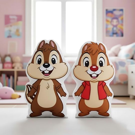 Discover Disney Chip N Dale Pillow, Disney Couple Pillow, Disney Gift, Home Sofa Decoration, Birthday Gift For Fan, Custom Shape Pillow