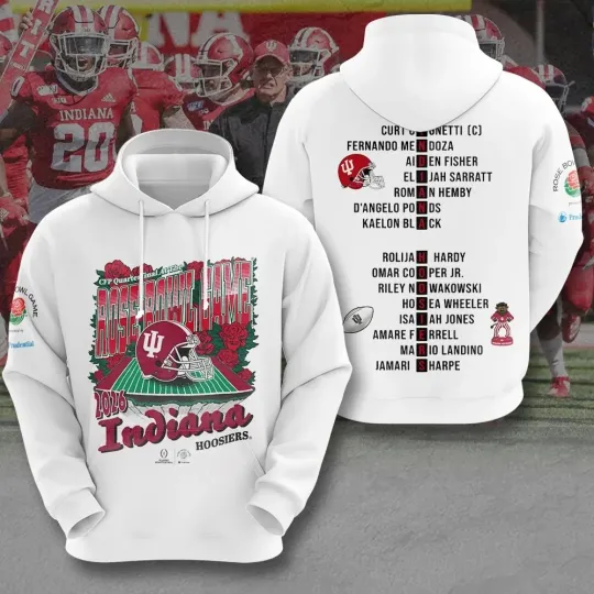 Hoosiers Football 2026 Rose Bowl 3D Hoodie