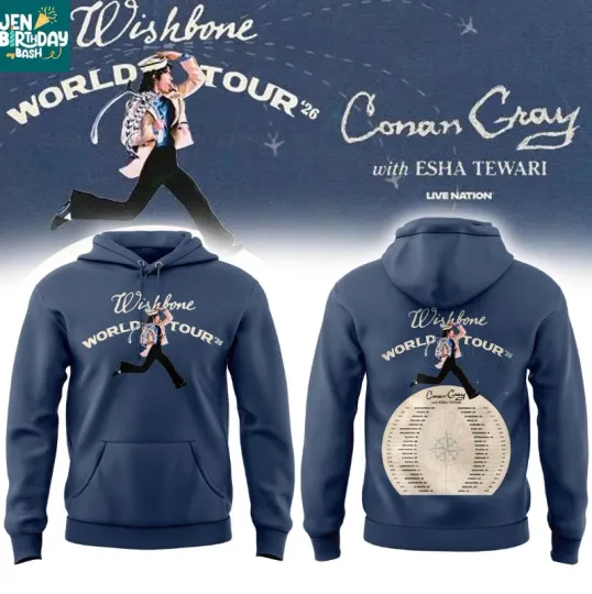Conan Gray Wishbone World Tour 2026 With Esha Tewari Hoodie