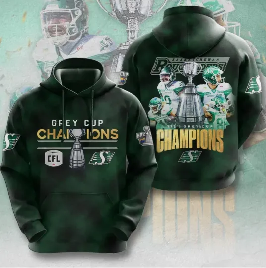 Discover Saskatchewan 2025 Grey Cup Champions 3D Hoodie