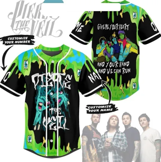Pierce The Veil Give Me Your Heart And Your Hand Personalized Baseball Jersey