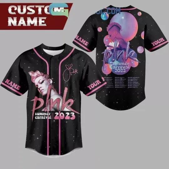 Discover Personalized PiNk Baseball Jersey Shirt 3D All Over Print Baseball Jersey Shirt