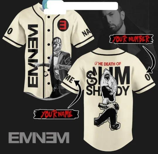 Eminem The Death Of Slim Shady 2024 Personalized Baseball Jersey