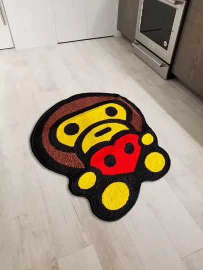 Discover Baby Milo Heart Bape Rug Shaped Wool Floor Mat Area Runner for Living Room