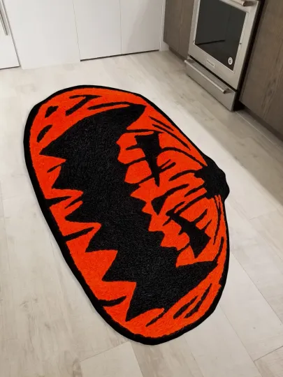Discover AssPizza Pumpkin Hypebeast Floor Mat Modern Area Rug Wool Carpet for Living Room