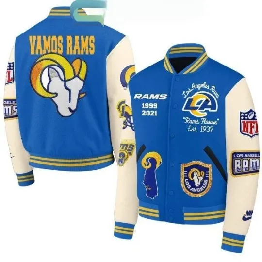 Discover Rams Vamos Rams House Baseball Jacket Est 1937