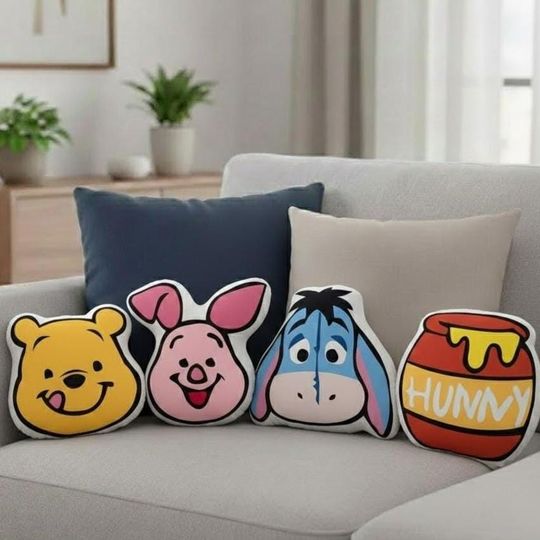 Discover Winnie The Pooh Printed Pillow, Cute Pooh Bear Cushion PEK102-105