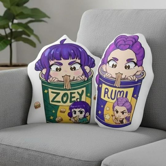 Discover Huntrix Kpop Demon Hunter Pillow, Bedroom Decor Gift PEK001-004