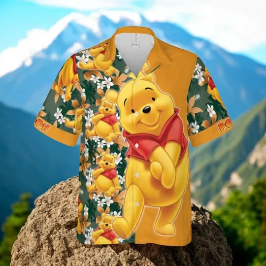 Discover Shy Winnie The Pooh Floral Pattern Disney Hawaiian Shirt_qui_71