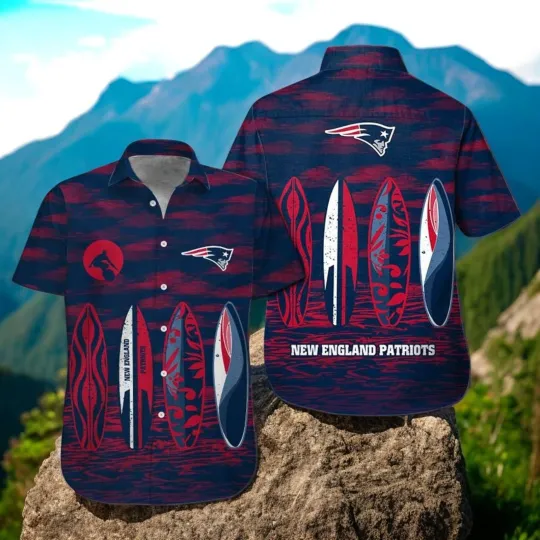 Discover Surf Board Patriots Hawaiian Shirt Gifts For Patriots Fan_rlb_81