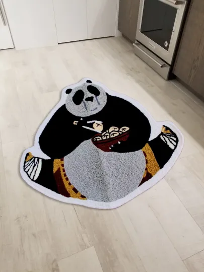 Discover Kung Fu Panda Cartoon Floor Mat Area Rugs Living Room Wool Accent Modern Carpet