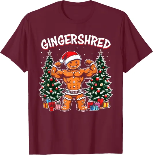 Discover Gingershred Funny Gingerbread Gym Bodybuilding Unisex T-Shirt