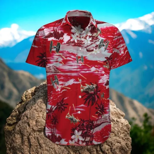 Discover Spaceships Battle Red Star Wars Hawaiian Shirt_949_35