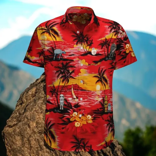 Discover Sunset Ocean Island Star Wars Hawaiian Shirt_nf4_49