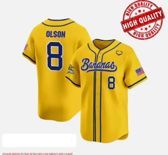 Discover #8 Olson Savannah Baseball Jersey 3D AOP
