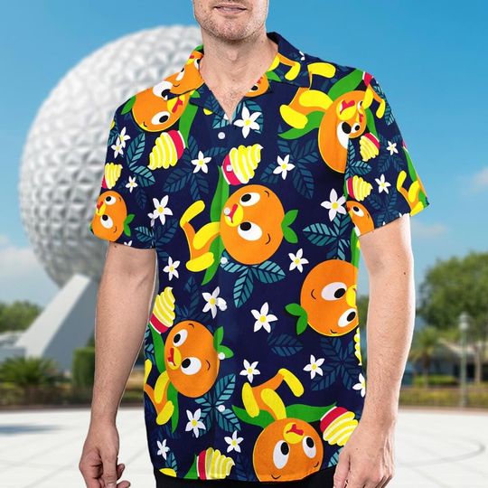 Discover WDW Orange Bird Hawaiian Shirt, Cute Tropical Button Up Shirt, Hello Sunshine Tropical Shirt, Summer Vacation Outfit, Dis-ney Trip Shirt