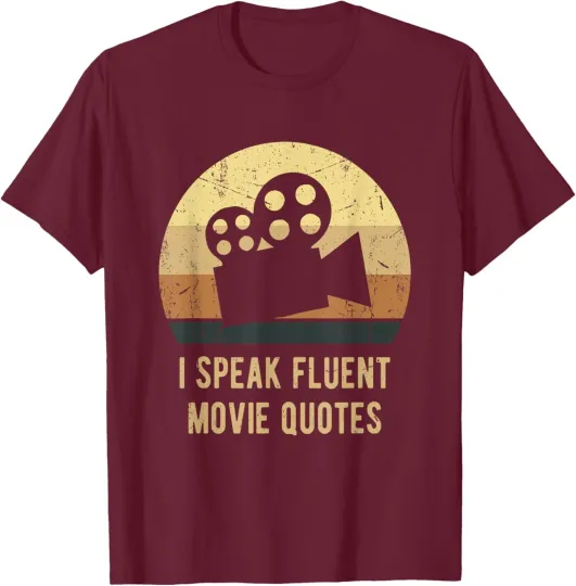 Discover I Speak Fluent Movie Quotes Vintage Funny Movie T-Shirt