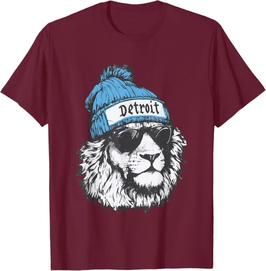 Discover Detroit Football Sports Lion Design Inspired Fans T-Shirt