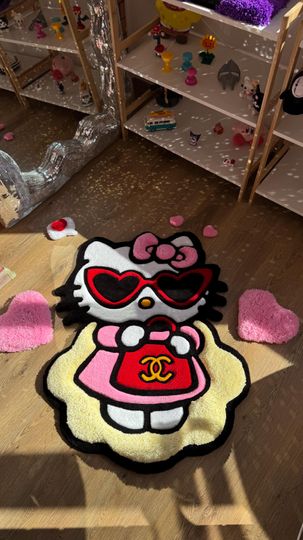 Discover Puffy 3D Rug  Kitty On Cloud Custom Tufted Fluffy Carpet, Handmade Rugs Living Room Decor