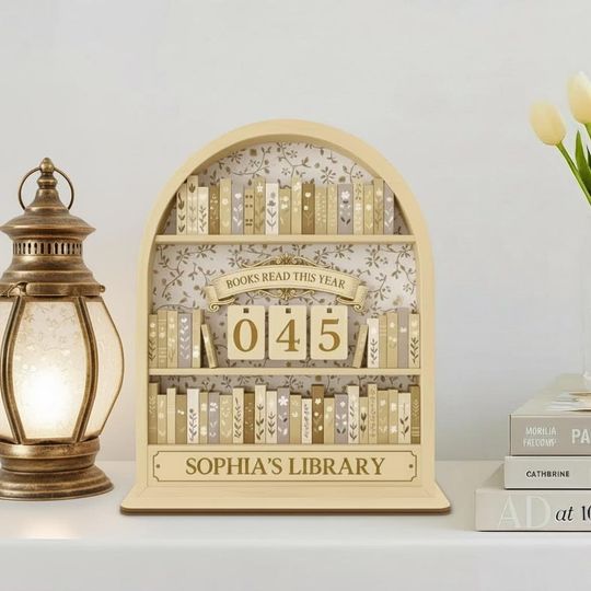 Discover Vintage Book Read Tracker, Reading Tracker, Books Read This Year Counter, Reading Lover Gift, Library Decor, Personalized Book Lover Gift