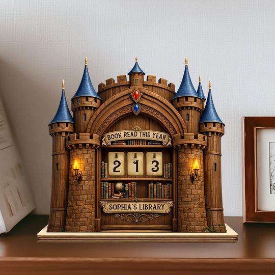 Discover Vintage Book Tracker Sign, Personalized Reading Tracker, Library Decor, Book Lover Gift, Books Read This Year Counter, Reading Lover Gift