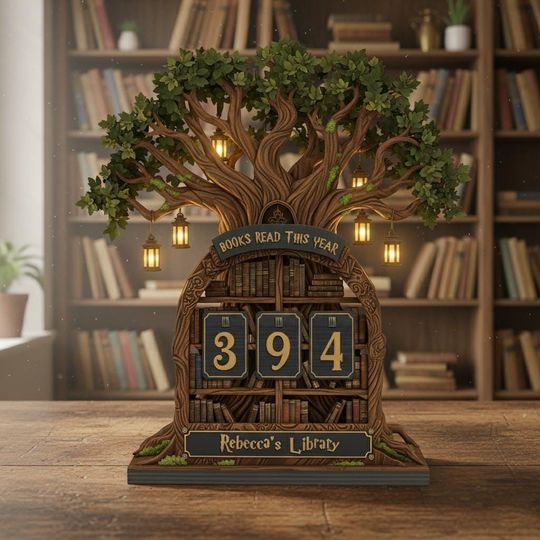 Discover Personalized Tree Books Read Tracker, Book Lover Gift