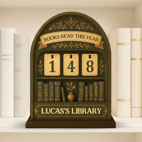 Discover Vintage Personalized Book Tracker, Wood Reading Log, Books Read Sign, Custom Library Decor, Book Lover Gift, Books Read This Year Counter