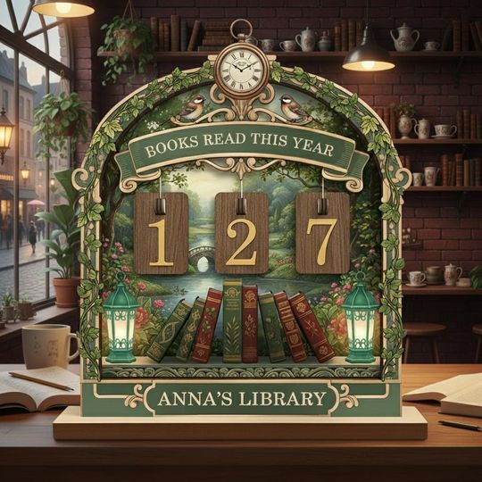 Discover Custom Books Read Tracker, Vintage Library Decor, Reader Gift