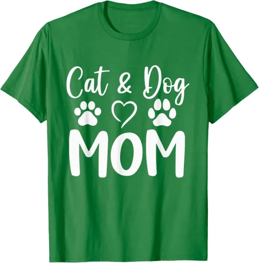 Discover Cat And Dog Mom Pet Lover Mommy Mama Mothers Day T-Shirt