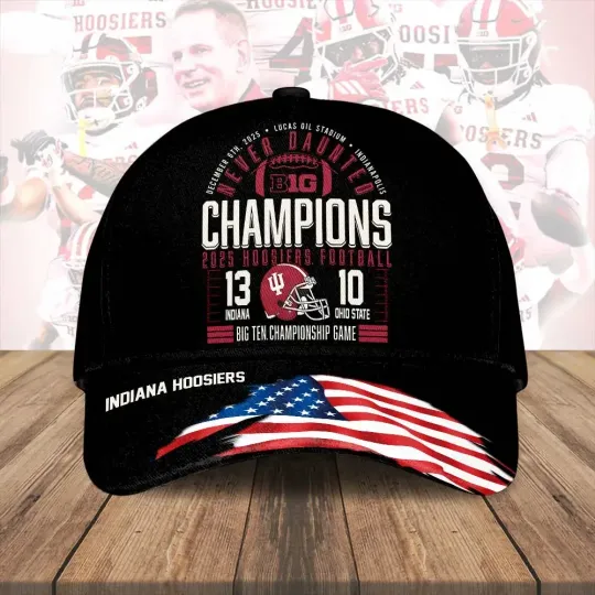 Discover Indiana   Football 2025 Big Ten Champions Classic Cap  15290