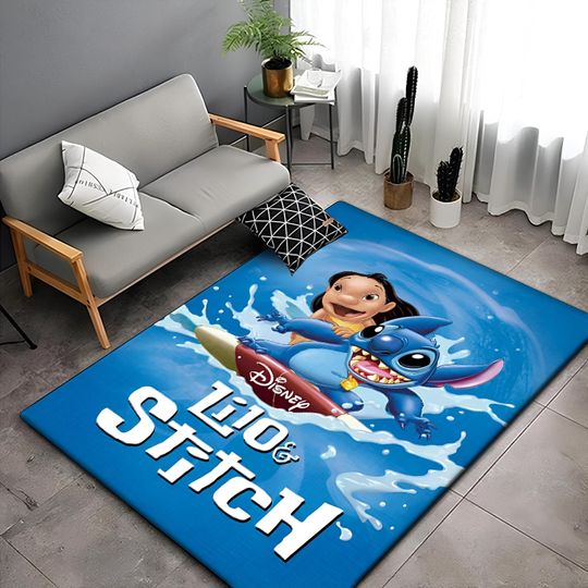 Lilo & Stitch Rug, Soft Anime Carpet for Kids Room Decor