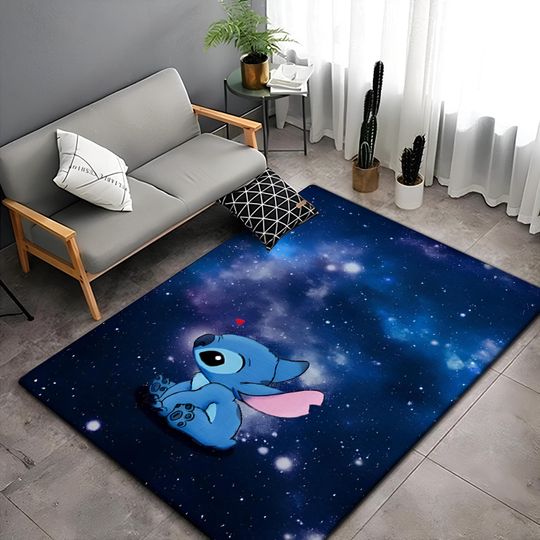 Discover Lilo & Stitch Rug: Anime Art, Soft Polyester Carpet