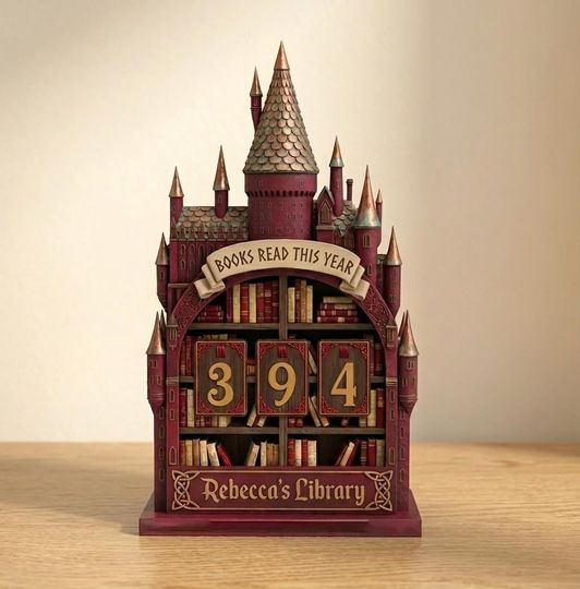 Discover Vintage Book Read Tracker, Personalized Reading Tracker Sign, Books Read This Year Counter, Book Lover Library Decor Gift