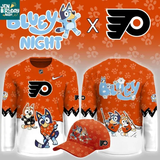 Discover Personalized Philadelphia Flyers BlueyDad Christmas Night 2025 Gameday Hockey Shirt
