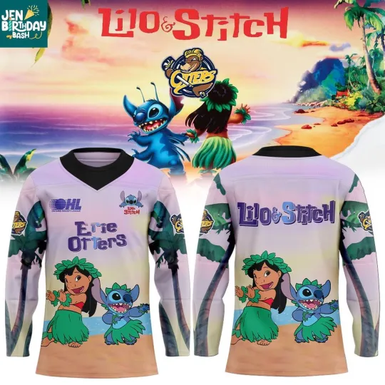 Discover Personalized Erie Otters Lilo & Stitch 2025 Hometown Hero Hockey Shirt Men's