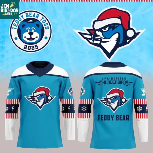 Discover Personalized Springfield Thunderbirds Teddy Bear Toss 2025 Hockey Shirt Men's