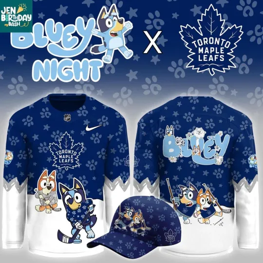 Discover Personalized Toronto Maple Leafs BlueyDad Christmas Night 2025 Gameday Hockey Shirt