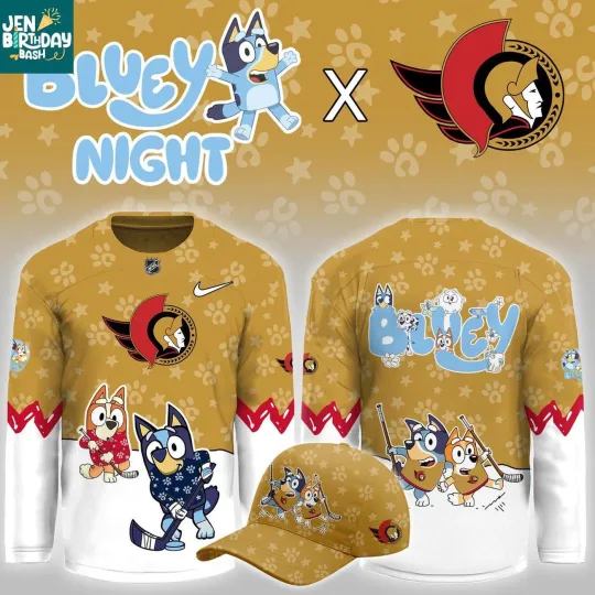 Discover Custom Ottawa Senators BlueyDad Christmas Night 2025 Gameday Hockey Shirt Men's