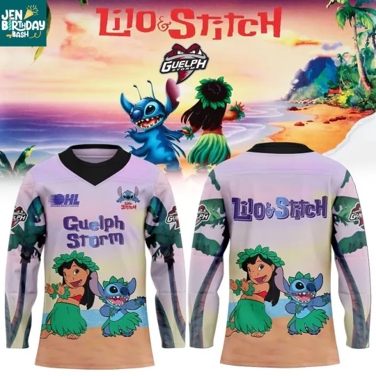 Discover Custom Guelph Storm Lilo & Stitch 2025 Spirit Big On Defence Hockey Shirt Men's