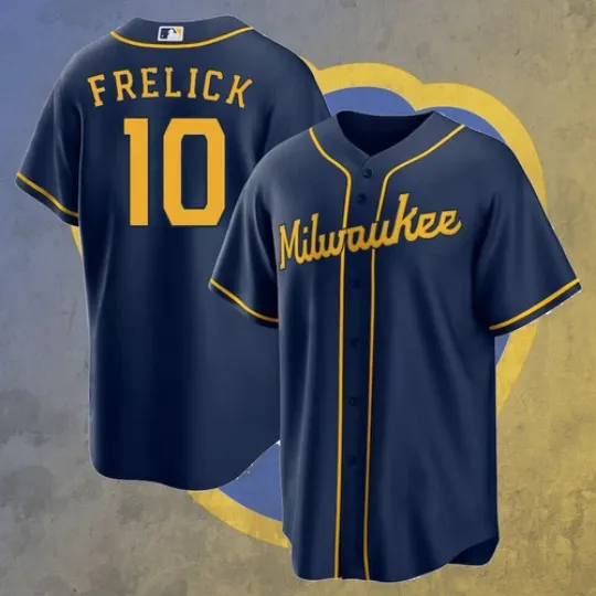 Sal Frelick #10 Brewers Name & Number Baseball Jersey Reprint