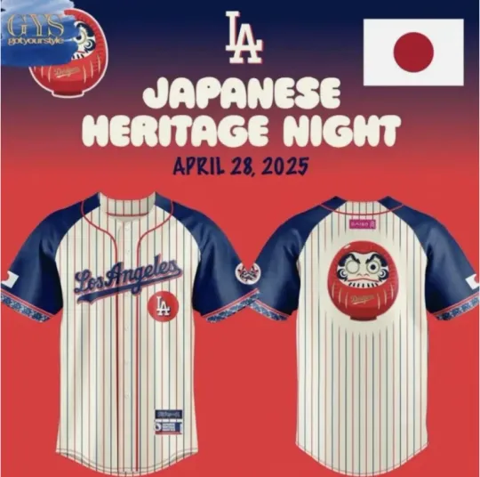 Discover Dodgerr 2025 Japanese Heritage Night Baseball Jersey Gift For Birthday