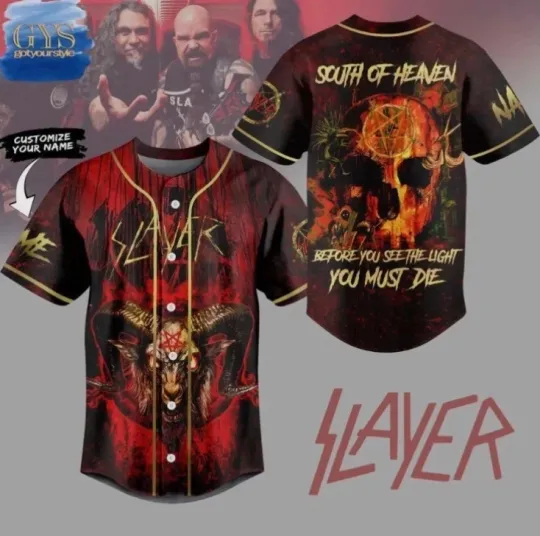 Discover Custom Slayer South Of Heaven Limited Edition Baseball Jersey Gift For Birthday