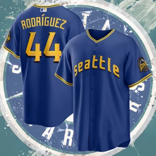 Discover Julio Rodriguez #44 Mariners Name & Number Baseball Jersey Reprint