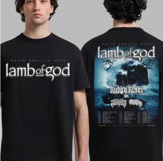 Lamb Of God The Heaviest Tour Of 2026 North America Schedule Dates T-Shirt