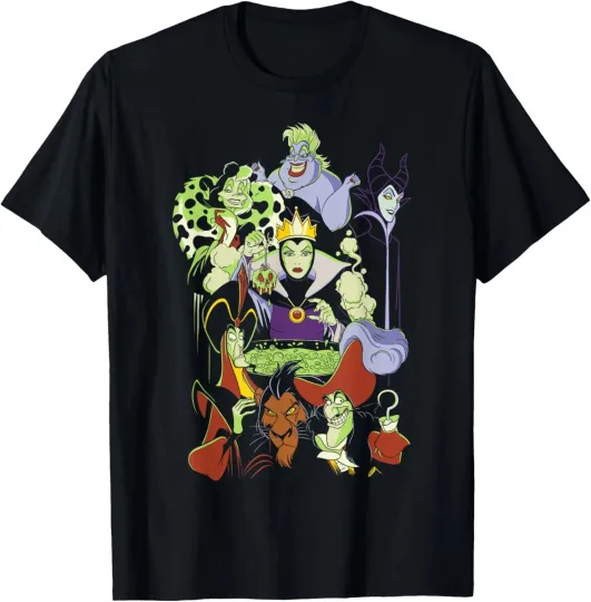 Discover Disney Villains Cauldron Group T-Shirt for Men and Women