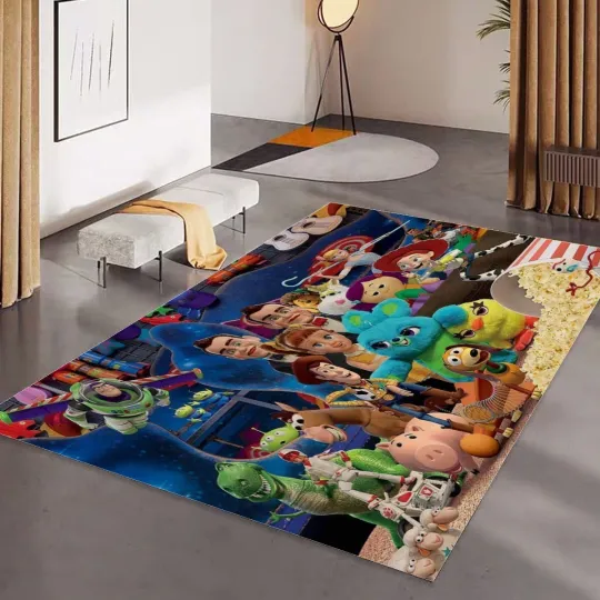 Discover Pixar Toy Story Foldable Rectangular Floor Mat Rug Non-Slip Carpet
