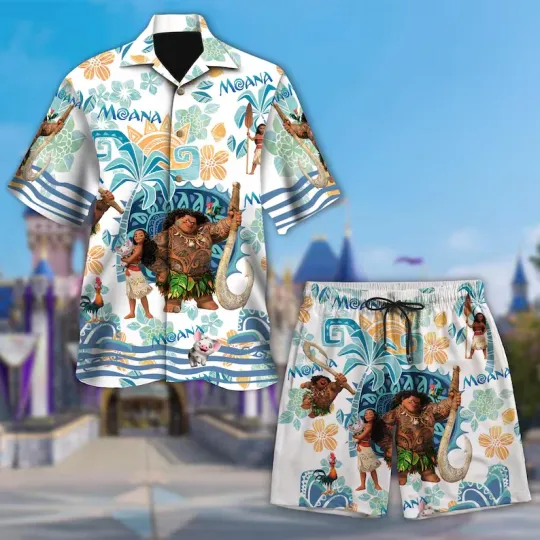 Discover Moana Hawaiian Shirt and Short Set