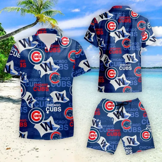 Discover Chicago Baseball Team Cubss Hawaiian Shirt and Short Set