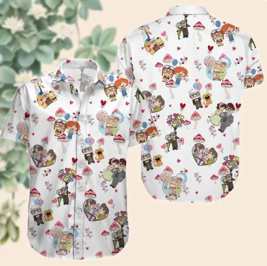 Discover Disney Couple Valentine 3D HAWAII SHIRT All Over Print US Size Christmas Gift
